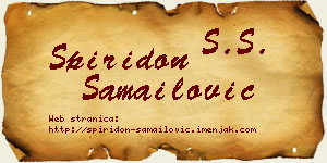 Spiridon Samailović vizit kartica